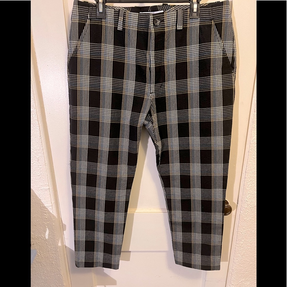 MR Turk men’s casual cotton plaid slacks… 36x26 with 2” hem for length…plaid